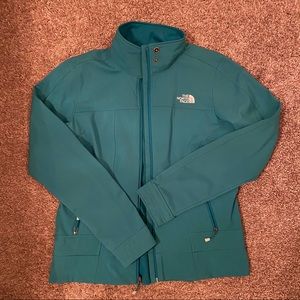 North Face Teal Soft-Shell Jacket